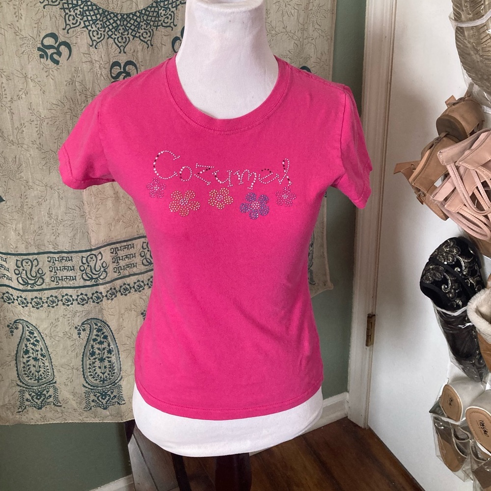 Cozumel, Mexico Bedazzled Baby Tee